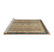 Sideview of Machine Washable Abstract Brown Sugar Brown Rug, wshabs2637