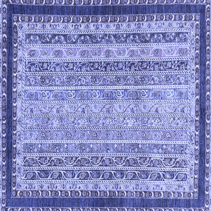 Square Machine Washable Oriental Blue Modern Rug, wshabs2637blu