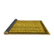 Sideview of Oriental Yellow Modern Rug, abs2637yw