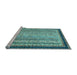 Sideview of Machine Washable Oriental Light Blue Modern Rug, wshabs2637lblu