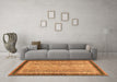 Machine Washable Oriental Orange Modern Area Rugs in a Living Room, wshabs2637org