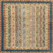 Square Abstract Brown Oriental Rug, abs2637