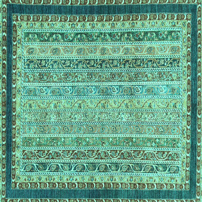 Square Oriental Turquoise Modern Rug, abs2637turq
