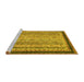 Sideview of Machine Washable Oriental Yellow Modern Rug, wshabs2637yw