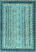 Oriental Light Blue Modern Rug, abs2637lblu