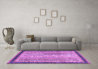 Machine Washable Oriental Purple Modern Rug, wshabs2637pur