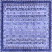 Square Oriental Blue Modern Rug, abs2637blu