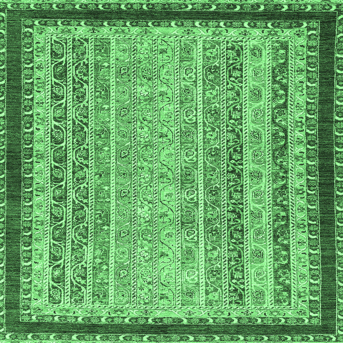 Square Oriental Emerald Green Modern Rug, abs2637emgrn