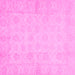 Square Machine Washable Oriental Pink Modern Rug, wshabs2638pnk