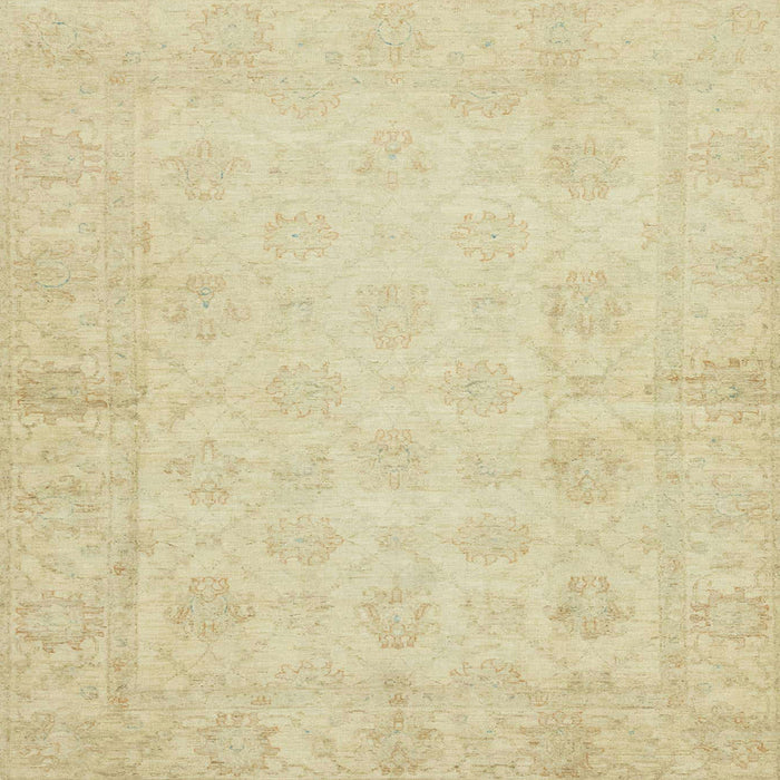 Square Abstract Brown Gold Oriental Rug, abs2638