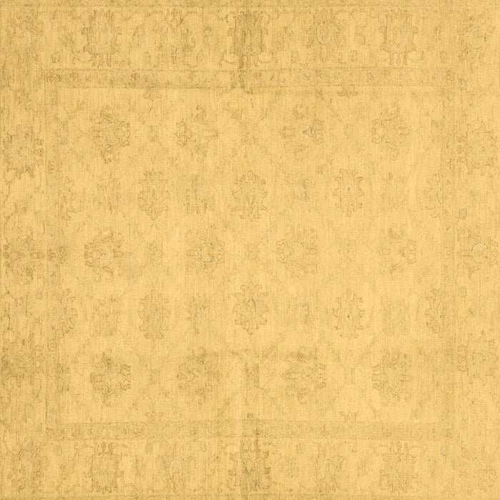 Square Machine Washable Oriental Brown Modern Rug, wshabs2638brn