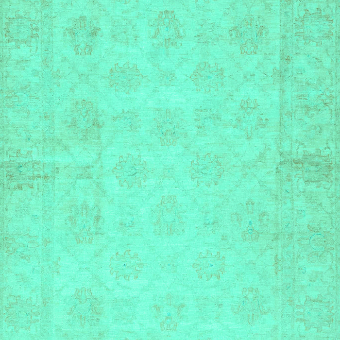 Machine Washable Oriental Turquoise Modern Area Rugs, wshabs2638turq