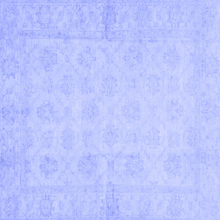 Square Oriental Blue Modern Rug, abs2638blu