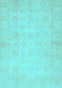 Oriental Light Blue Modern Rug, abs2638lblu