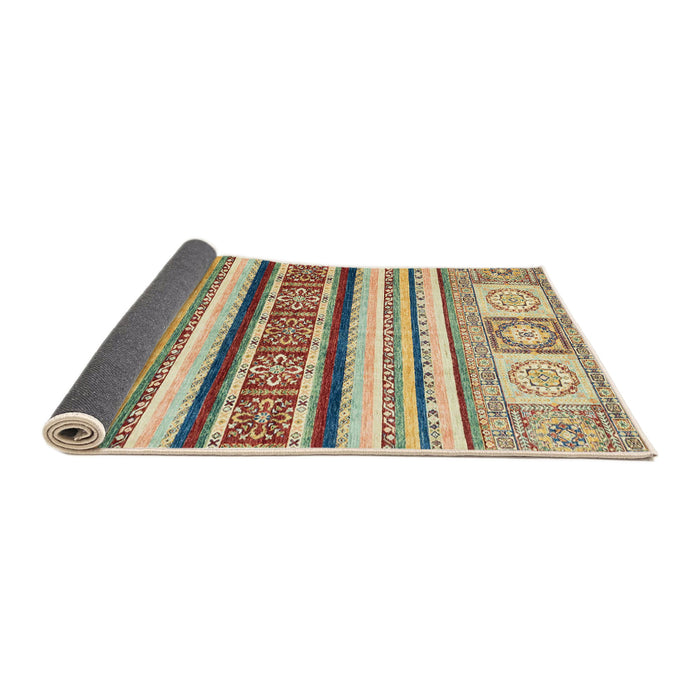 Sideview of Abstract Brown Gold Oriental Rug, abs2639