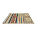 Sideview of Machine Washable Abstract Brown Gold Rug, wshabs2639