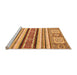 Sideview of Machine Washable Oriental Orange Modern Area Rugs, wshabs2639org