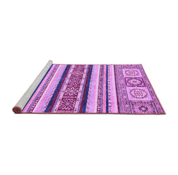 Sideview of Machine Washable Oriental Purple Modern Area Rugs, wshabs2639pur