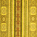 Square Oriental Yellow Modern Rug, abs2639yw