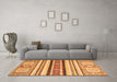 Machine Washable Oriental Orange Modern Area Rugs in a Living Room, wshabs2639org
