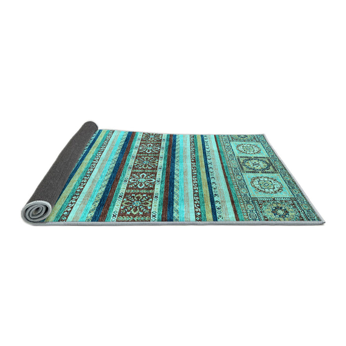 Sideview of Oriental Light Blue Modern Rug, abs2639lblu