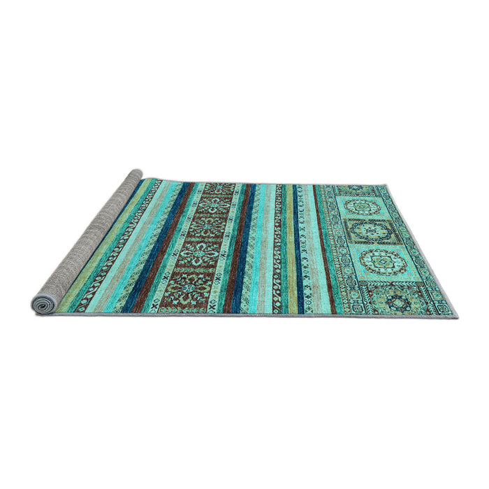 Sideview of Machine Washable Oriental Light Blue Modern Rug, wshabs2639lblu