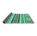 Sideview of Oriental Turquoise Modern Rug, abs2639turq