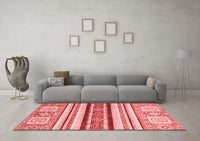 Machine Washable Oriental Red Modern Rug, wshabs2639red