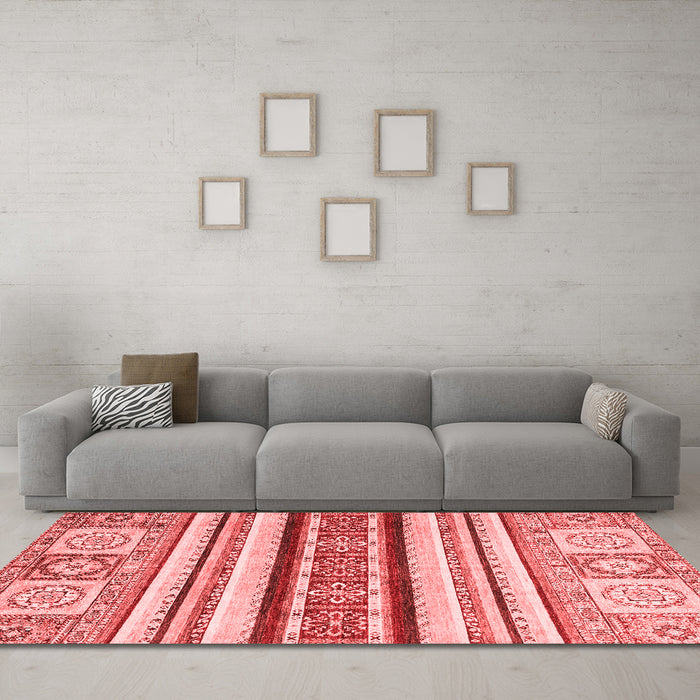 Modern Red Washable Rugs