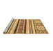 Sideview of Machine Washable Oriental Brown Modern Rug, wshabs2639brn