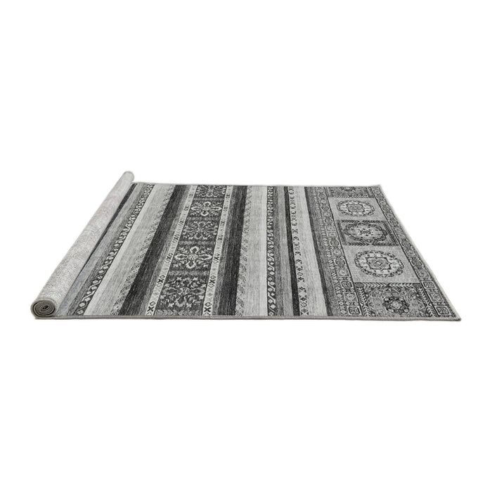 Sideview of Machine Washable Oriental Gray Modern Rug, wshabs2639gry