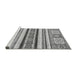 Sideview of Machine Washable Oriental Gray Modern Rug, wshabs2639gry