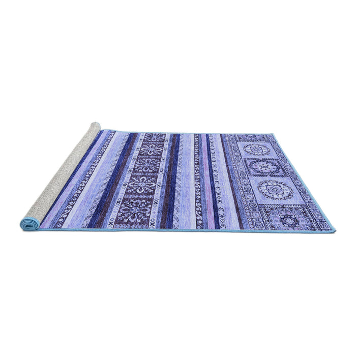 Sideview of Machine Washable Oriental Blue Modern Rug, wshabs2639blu