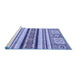 Sideview of Machine Washable Oriental Blue Modern Rug, wshabs2639blu