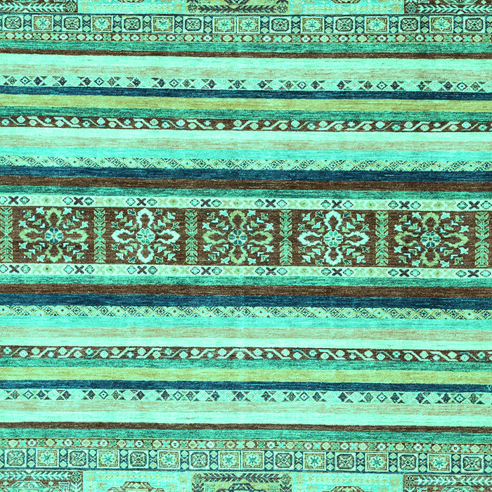 Machine Washable Oriental Turquoise Modern Area Rugs, wshabs2639turq