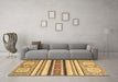 Machine Washable Oriental Brown Modern Rug in a Living Room,, wshabs2639brn