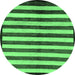 Round Oriental Emerald Green Modern Rug, abs263emgrn