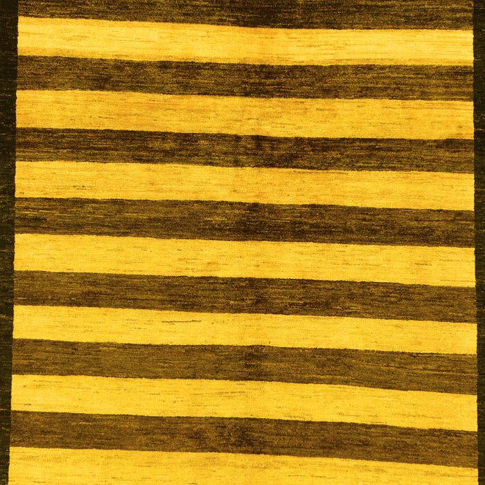 Machine Washable Oriental Yellow Modern Rug, wshabs263yw