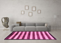 Machine Washable Oriental Pink Modern Rug, wshabs263pnk