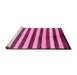 Sideview of Machine Washable Oriental Pink Modern Rug, wshabs263pnk