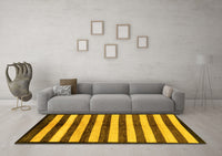 Machine Washable Oriental Yellow Modern Rug, wshabs263yw