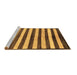 Sideview of Machine Washable Oriental Brown Modern Rug, wshabs263brn