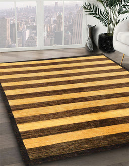 Machine Washable Abstract Red Brown Rug in a Family Room, wshabs263