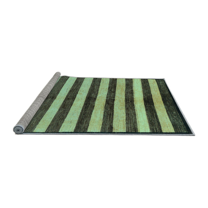 Sideview of Machine Washable Oriental Light Blue Modern Rug, wshabs263lblu
