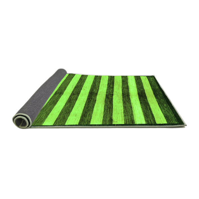 Sideview of Oriental Green Modern Rug, abs263grn
