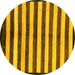 Round Oriental Yellow Modern Rug, abs263yw