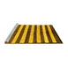 Sideview of Machine Washable Oriental Yellow Modern Rug, wshabs263yw