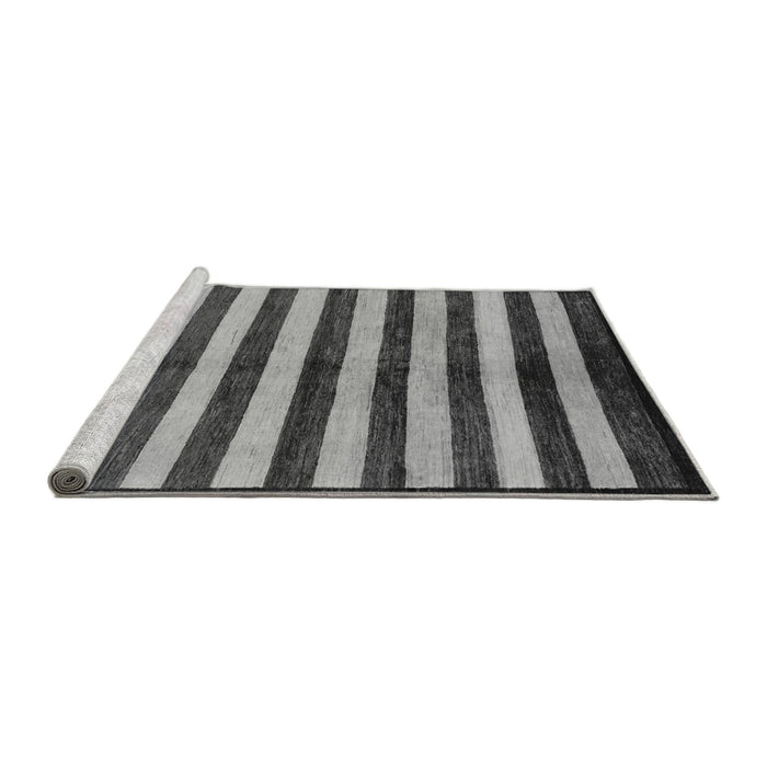 Sideview of Machine Washable Oriental Gray Modern Rug, wshabs263gry