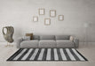 Machine Washable Oriental Gray Modern Rug in a Living Room,, wshabs263gry