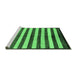 Sideview of Machine Washable Oriental Emerald Green Modern Area Rugs, wshabs263emgrn